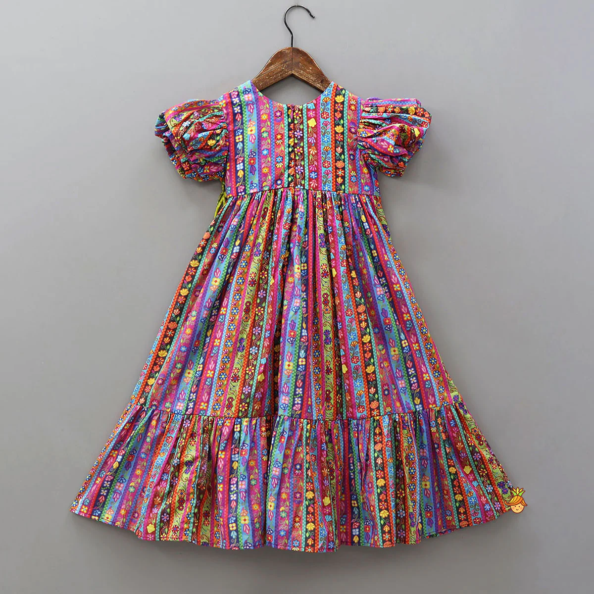 Adorable Floral Printed Kurti With One-Sided Dual Flap - Image 2