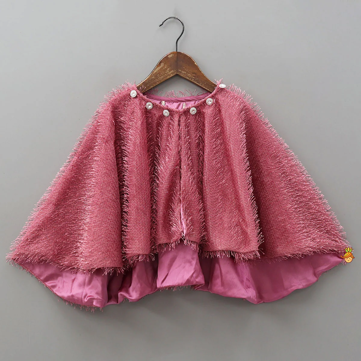Adorable Fur-Detail Dress With Matching Cape - Image 4