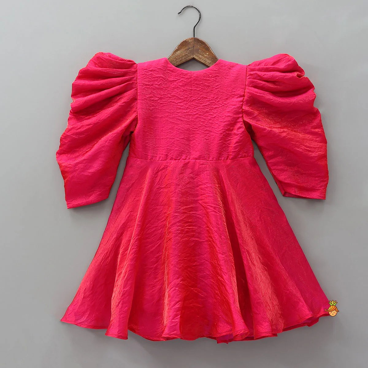 Adorable Shimmery Kurti With Embroidered Jacket And Flared Palazzo - Image 4