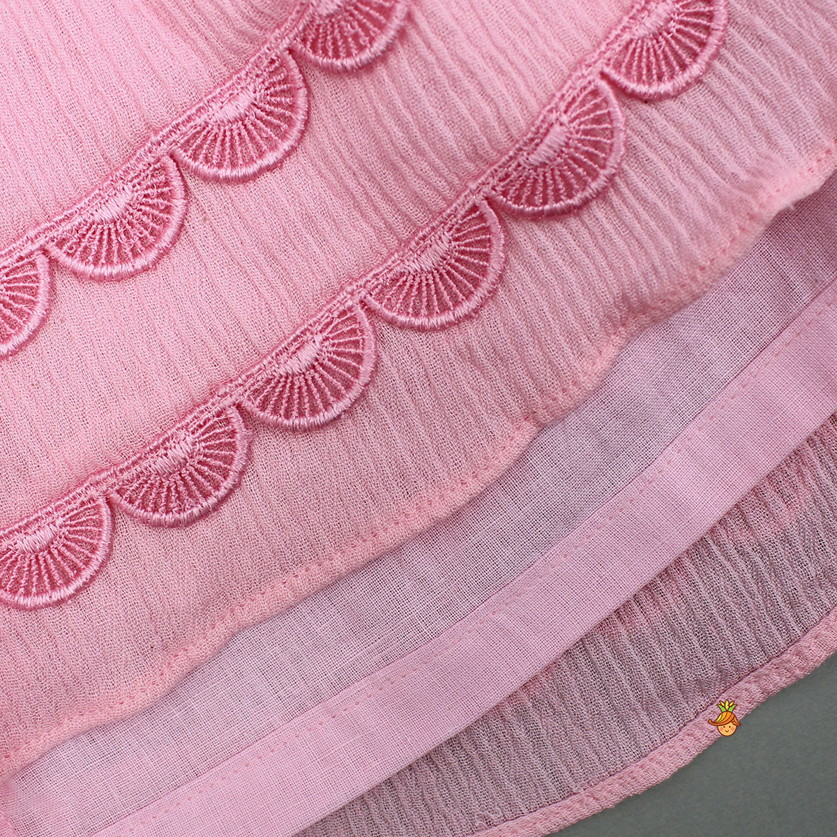 Adorable Strappy Tie Up Top With Lace Detailed Lehenga - Image 6