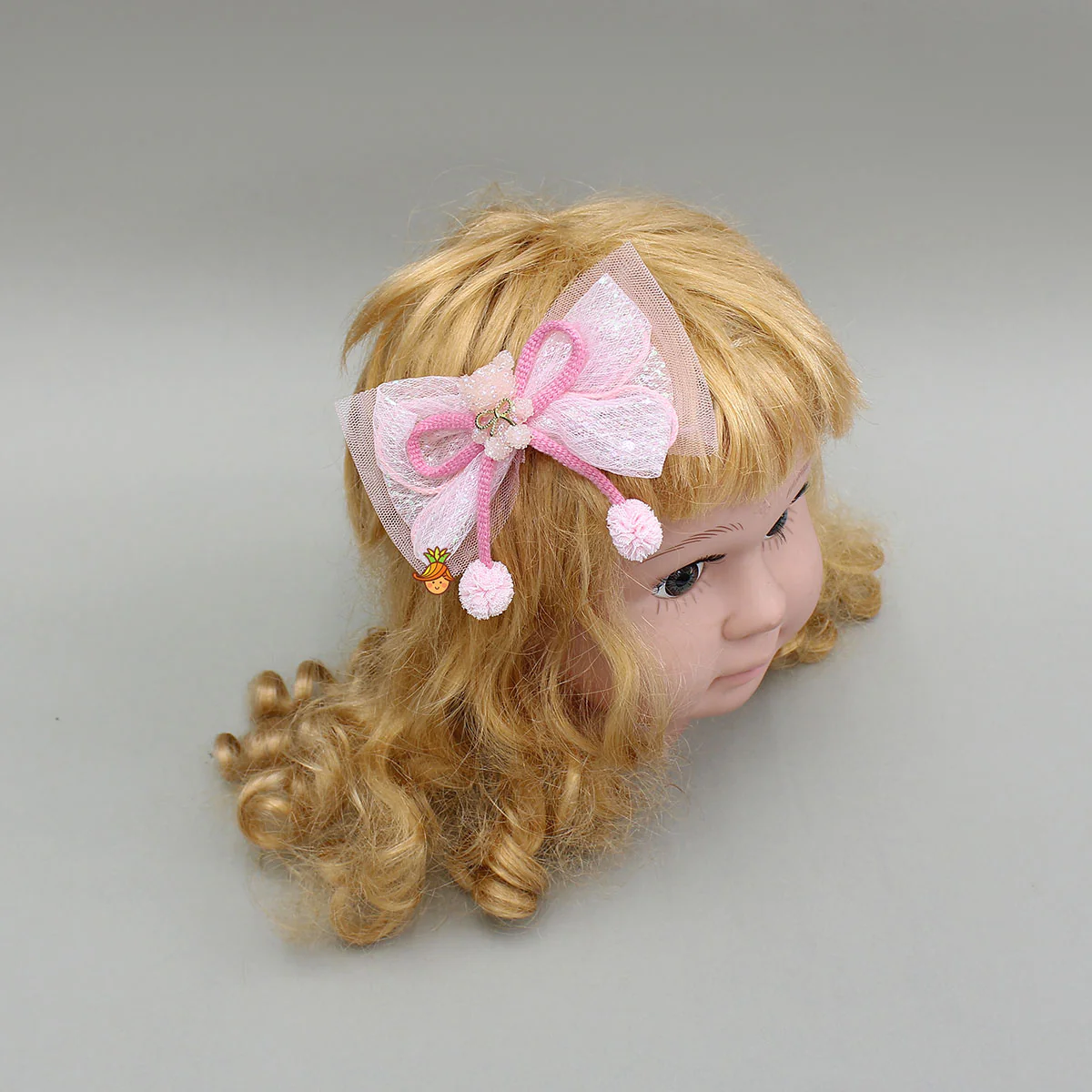 Adorable Teddy-Embellished Net Hair Clip - Image 4