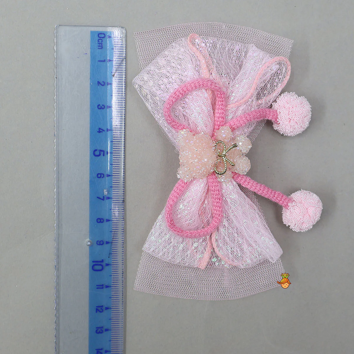 Adorable Teddy-Embellished Net Hair Clip - Image 5