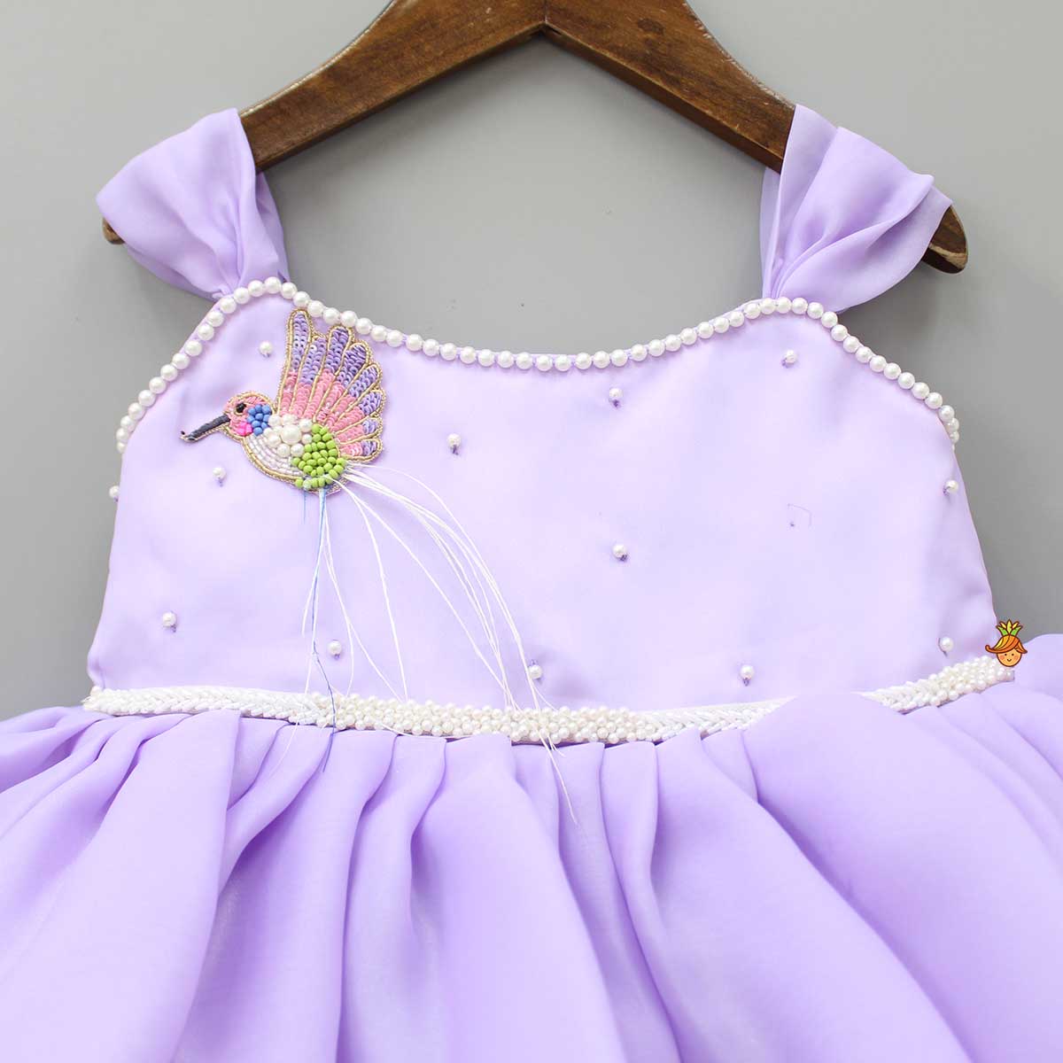 Adorable Yoke Embroidered Layered Dress - Image 3