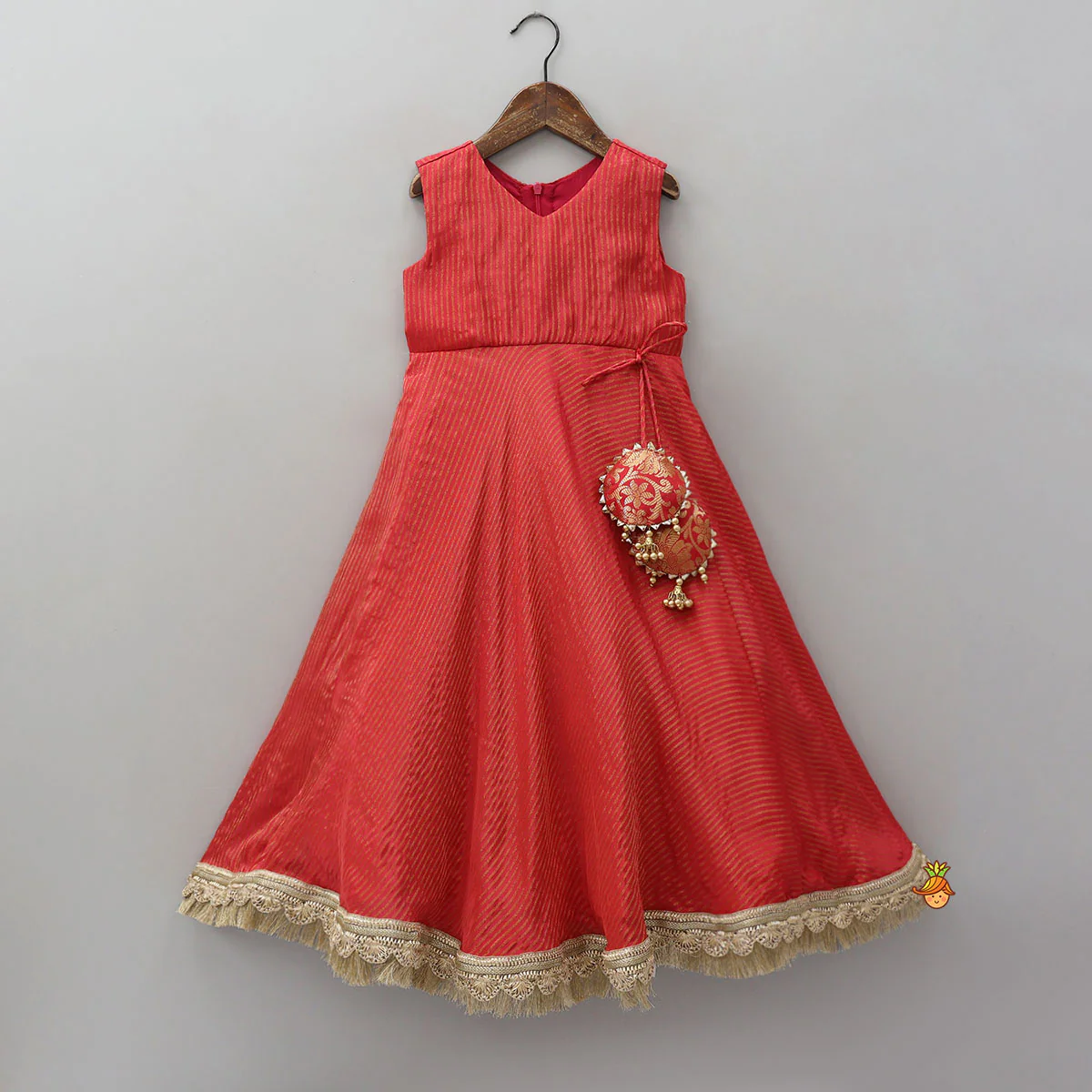 Anarkali With Brocade Jacket And Matching Dupatta - Image 4