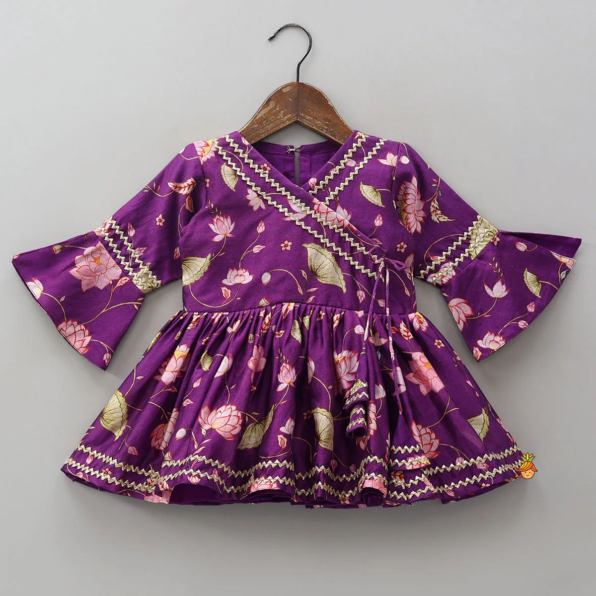 Angarkha Style Kurti And Palazzo - Image 3