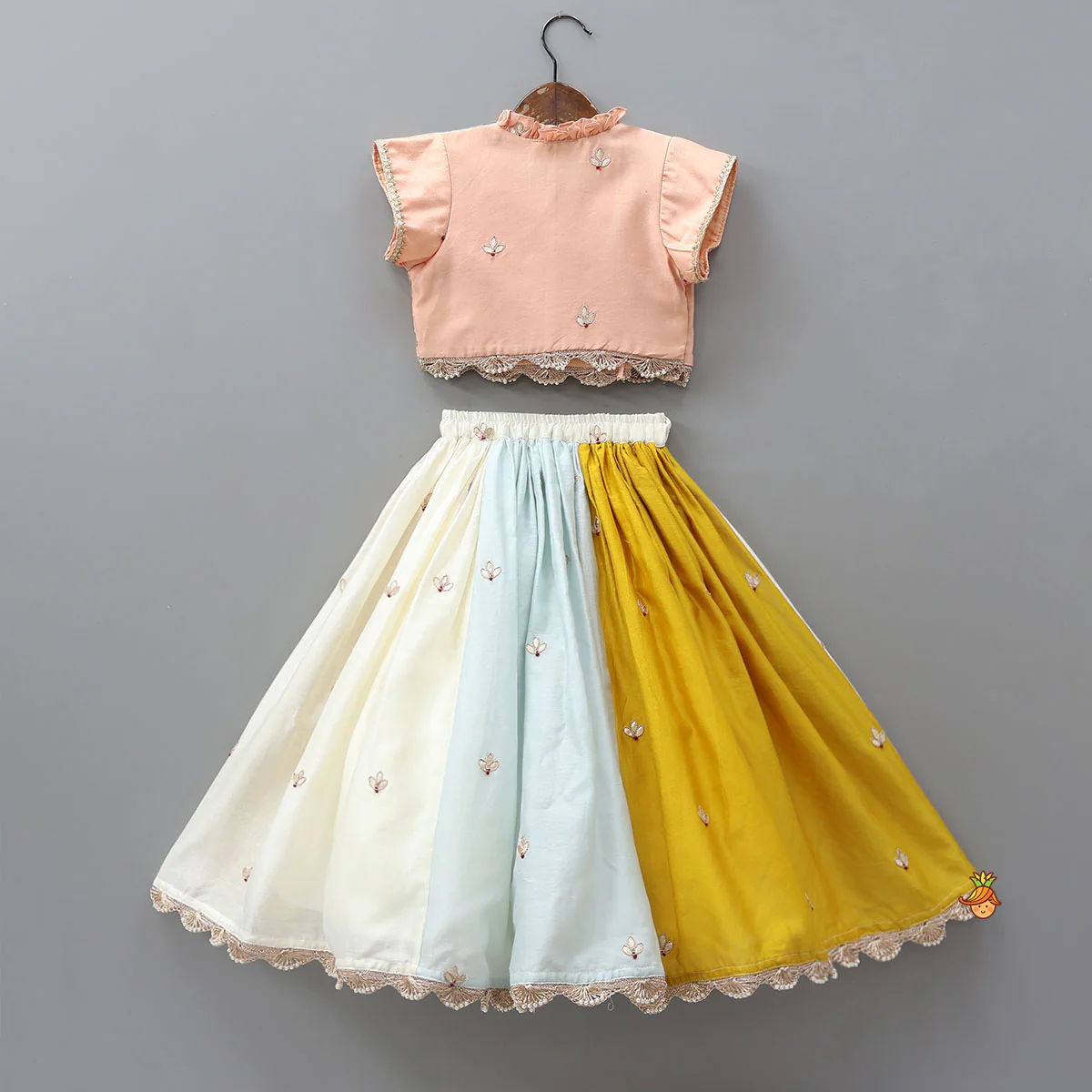 Angarkha Style Top And Lehenga - Image 2