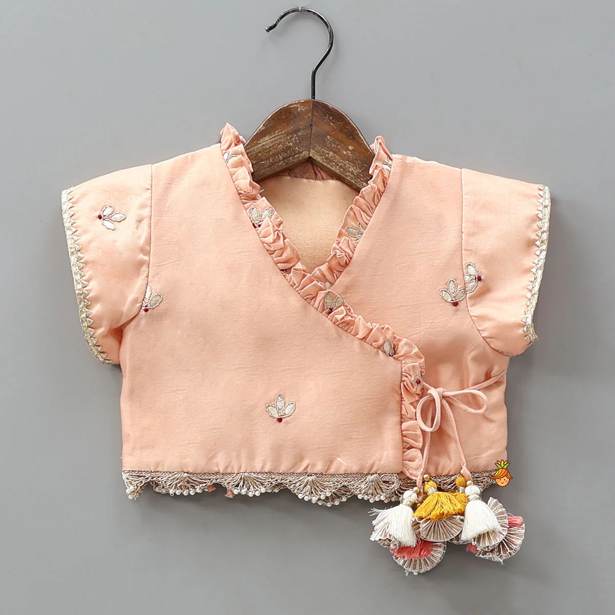 Angarkha Style Top And Lehenga - Image 3