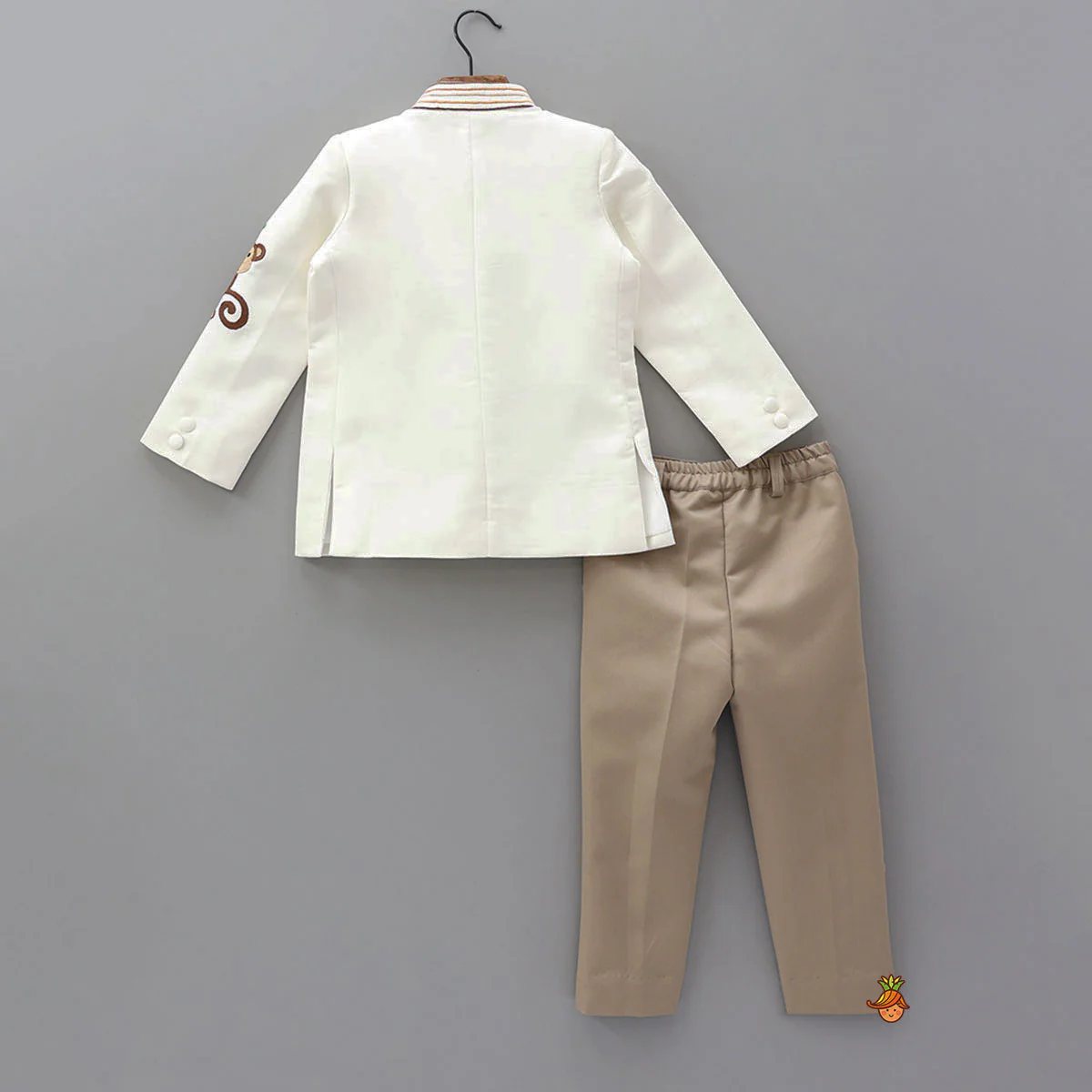 Animal Motif Embroidered Sherwani And Pant - Image 2