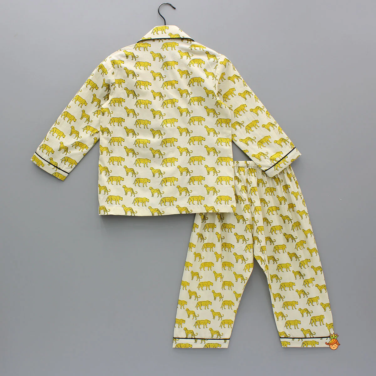 Animal Printed Off White Cotton Sleepwear - Image 2