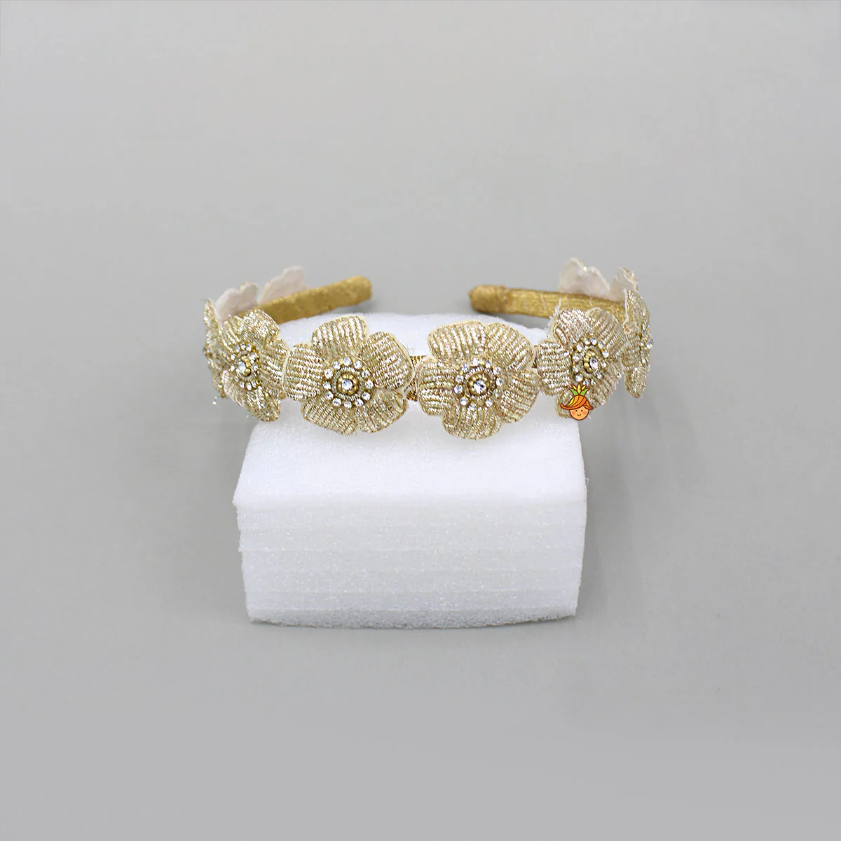Artificial Flowers Embroidered And Embellished Hairband - Image 2
