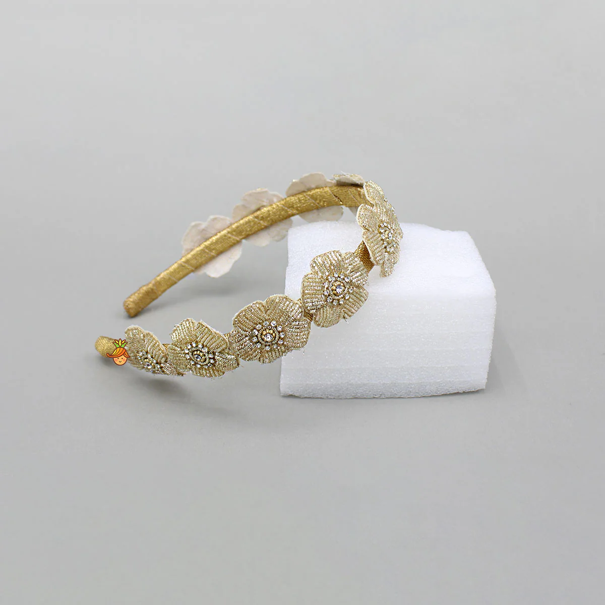 Artificial Flowers Embroidered And Embellished Hairband - Image 3