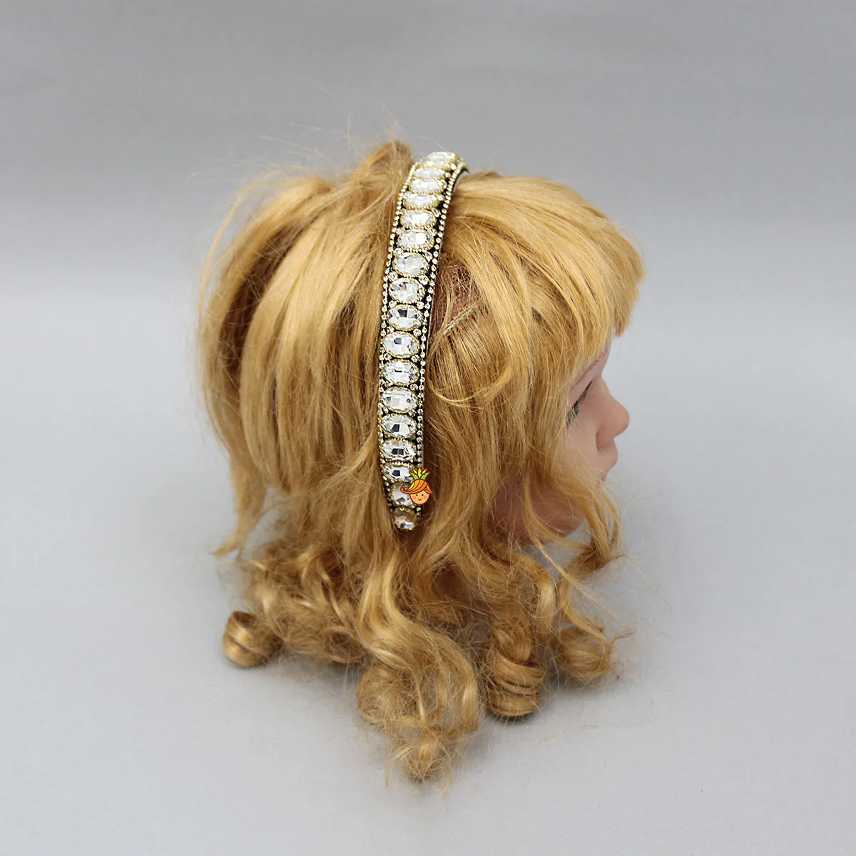 Artificial Stones Embellished Brown Hairband - Image 4