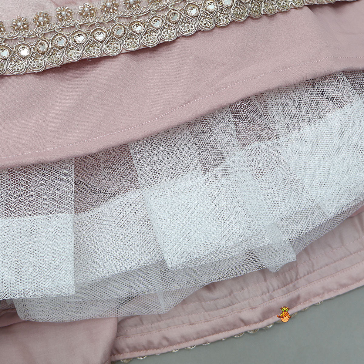 Back Knot Detail Crop Top And Lehenga - Image 6