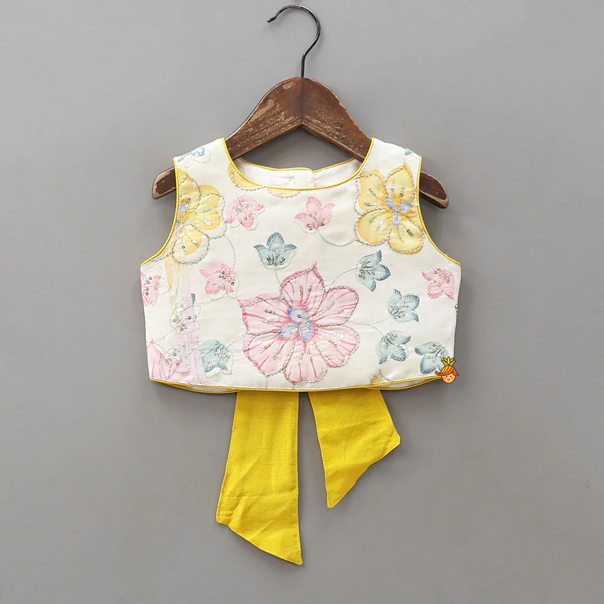Back Tie-Up Crop Top And Lehenga - Image 3
