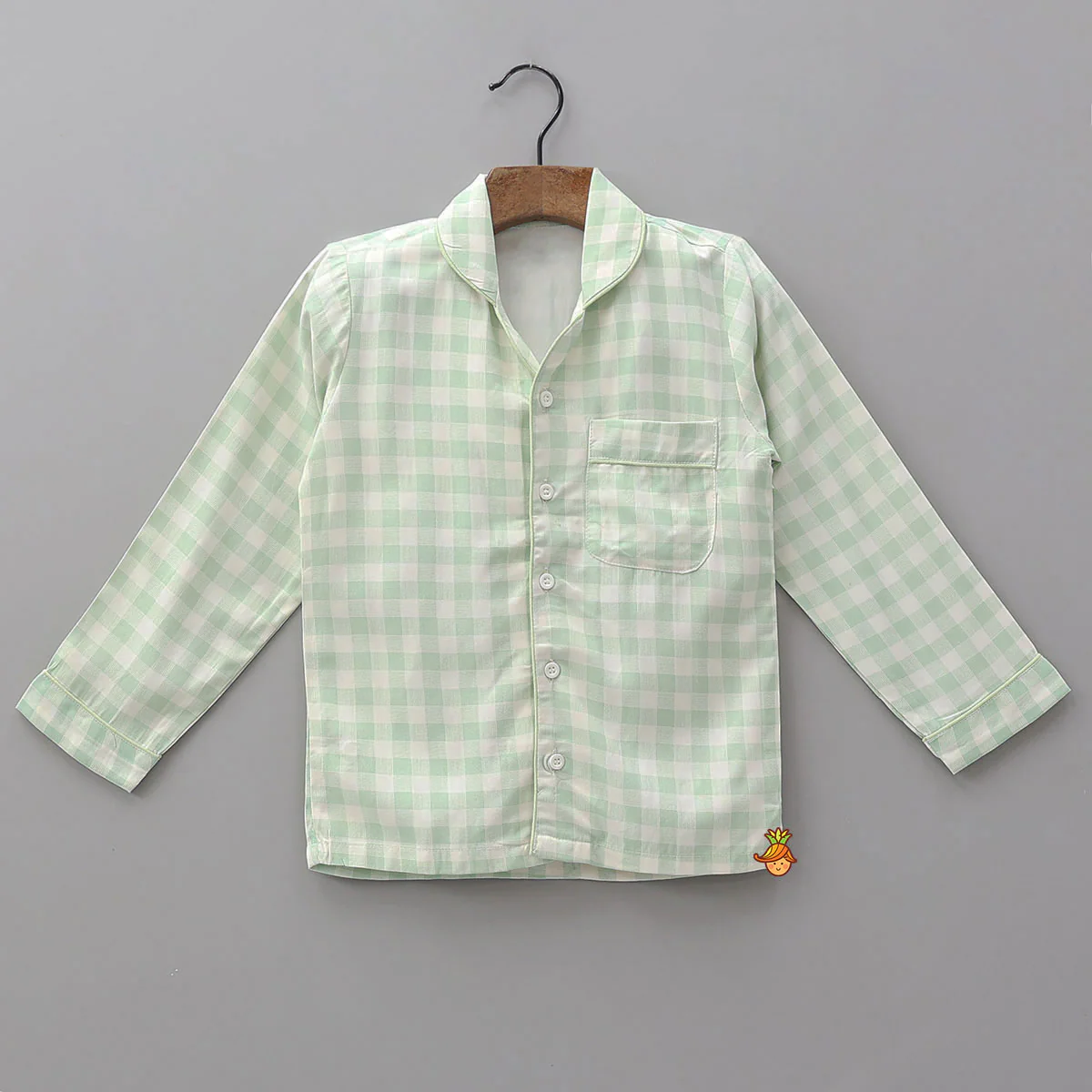 Bamboo Fabric Sleepwear Set With Checkered Print - Image 3