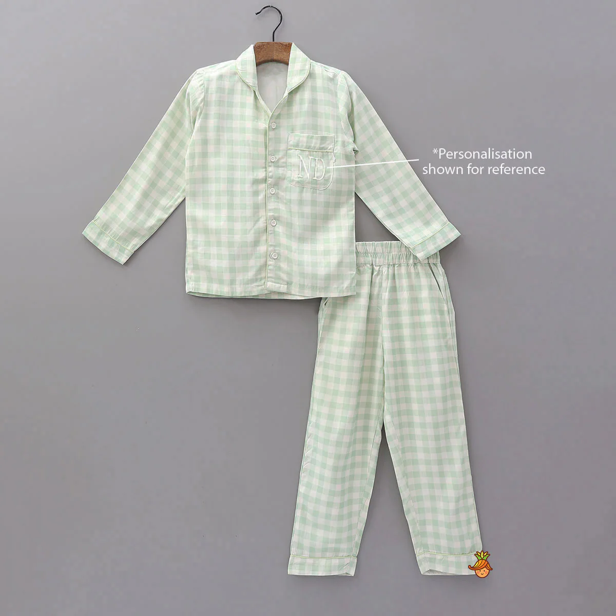 Bamboo Fabric Sleepwear Set With Checkered Print - Image 6