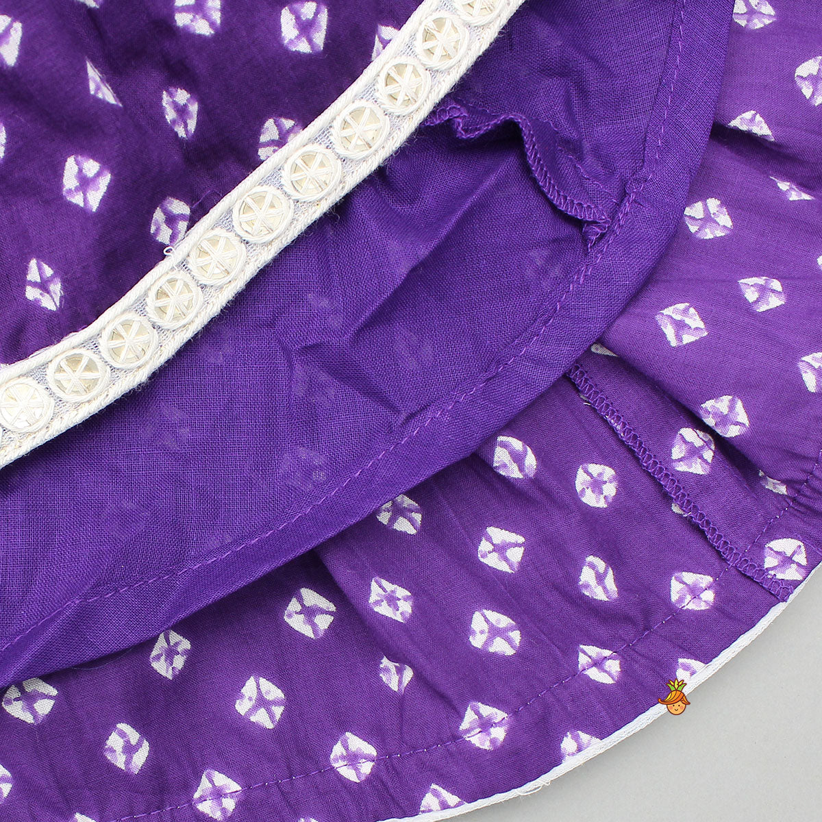 Bandhani Printed Ethnic Kurti With Leheriya Sharara And Matching Dupatta - Image 6