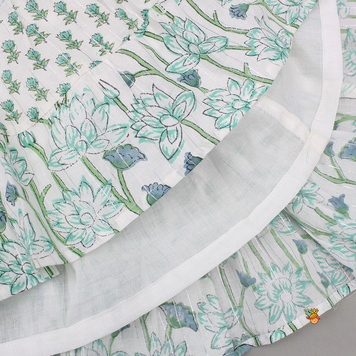 Beads Hand Embroidered Yoke Tie Up Straps Dress - Image 4