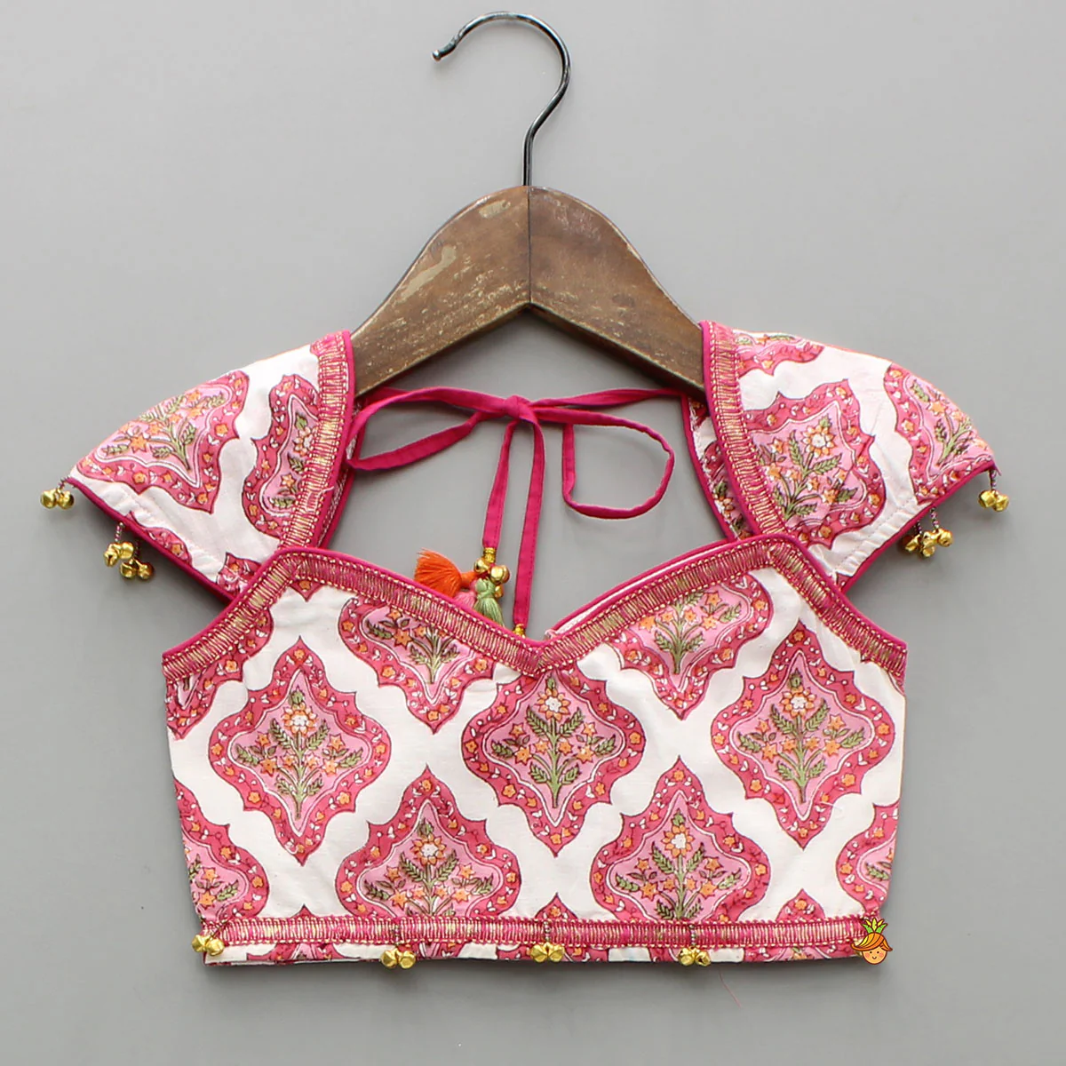 Beautiful Cotton Printed Sweetheart Neck Top With Printed Lehenga And Dupatta - Image 4