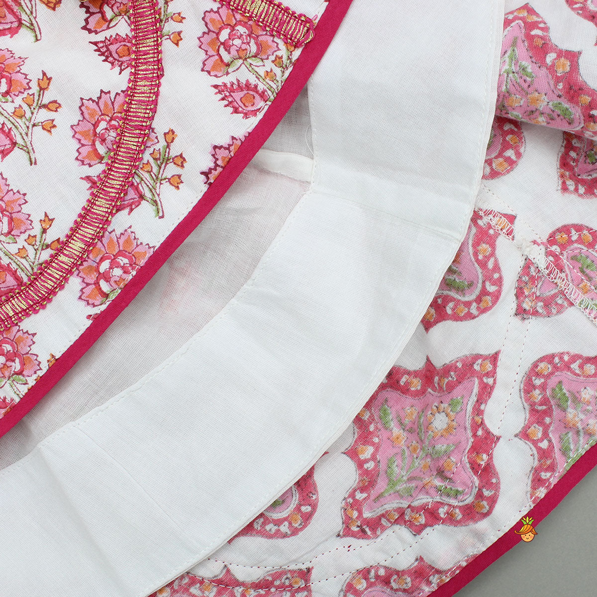 Beautiful Cotton Printed Sweetheart Neck Top With Printed Lehenga And Dupatta - Image 7
