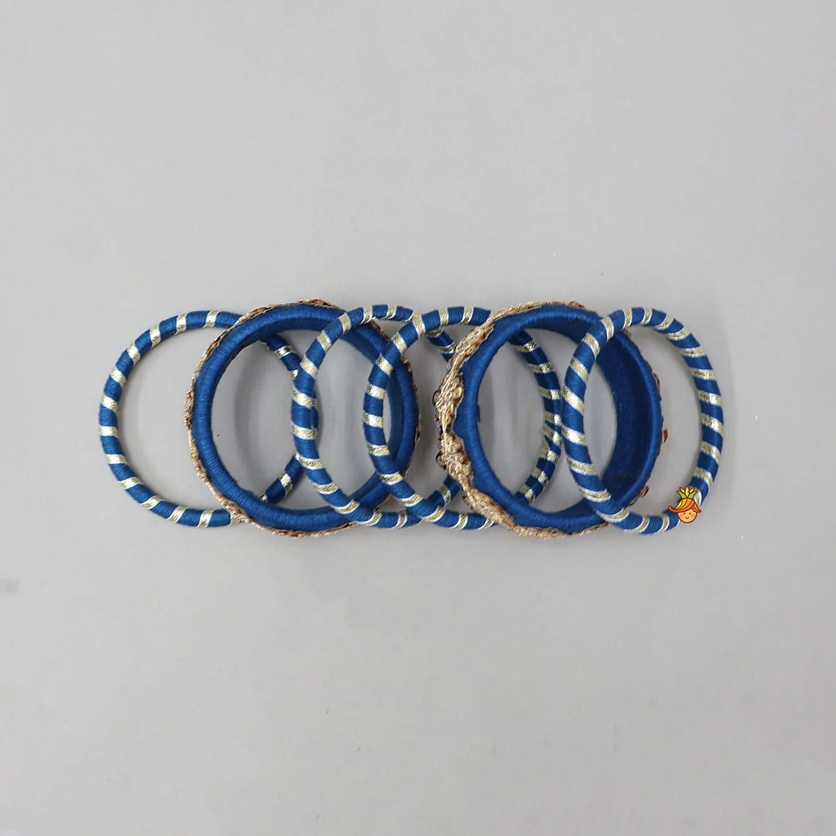 Beautiful Floral Sequin Work Thread Bangles - Image 3