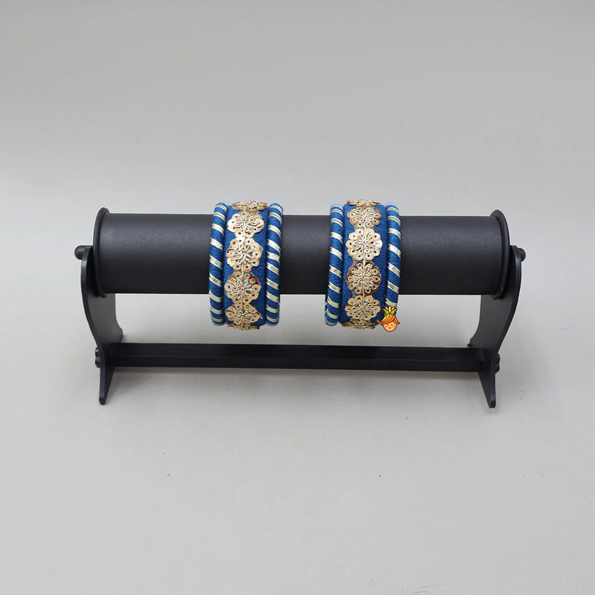 Beautiful Floral Sequin Work Thread Bangles - Image 6
