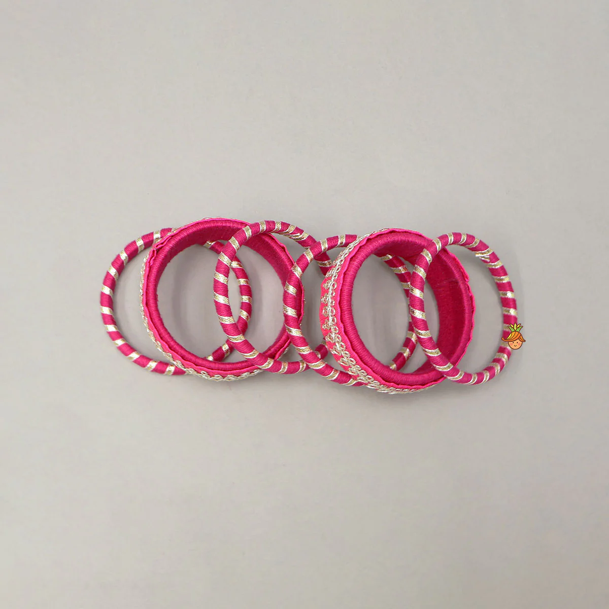 Beautiful Gota Lace Embellished Thread Bangles - Image 3