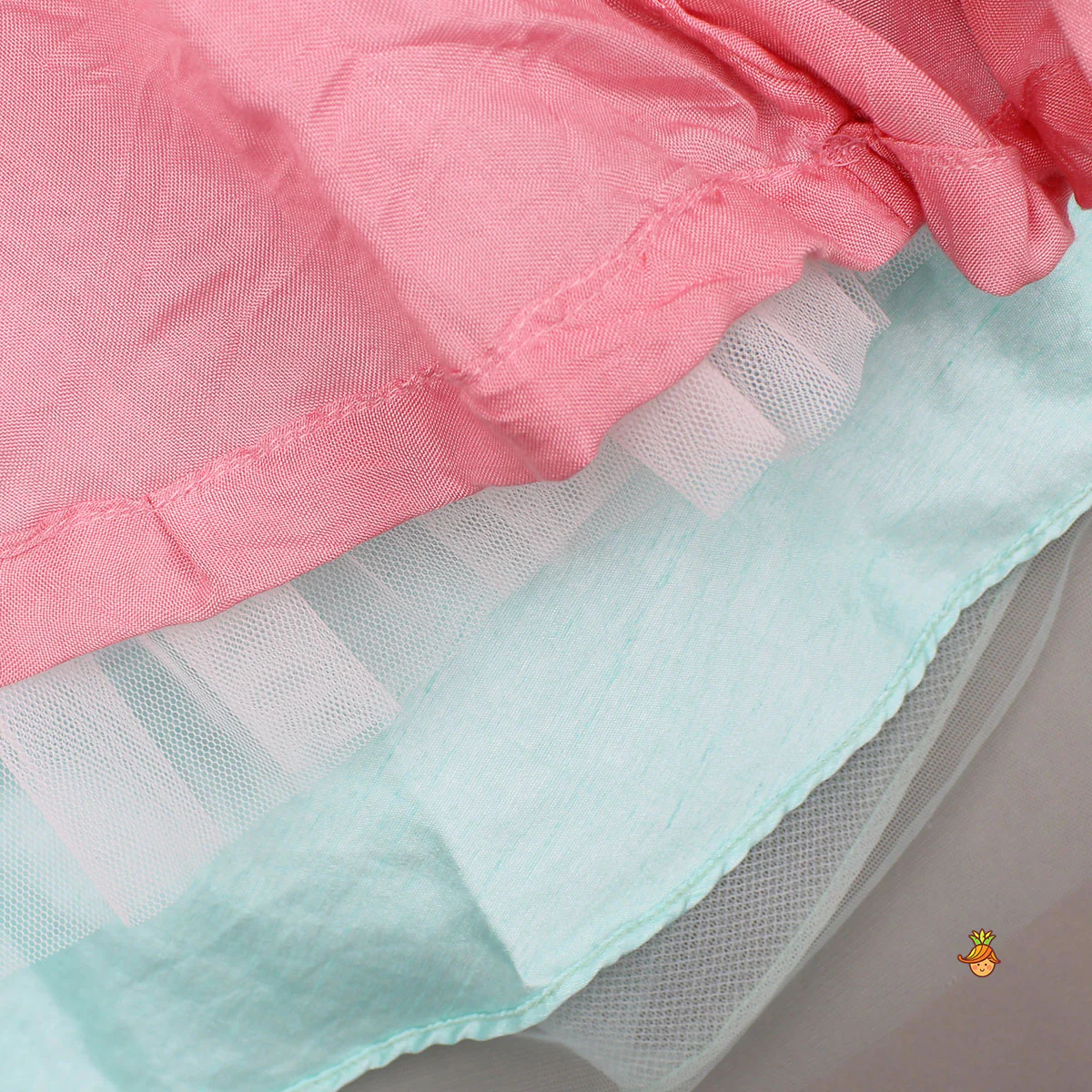 Beautiful Ombre Ruffled Gown With Butterfly Embellishments - Image 4