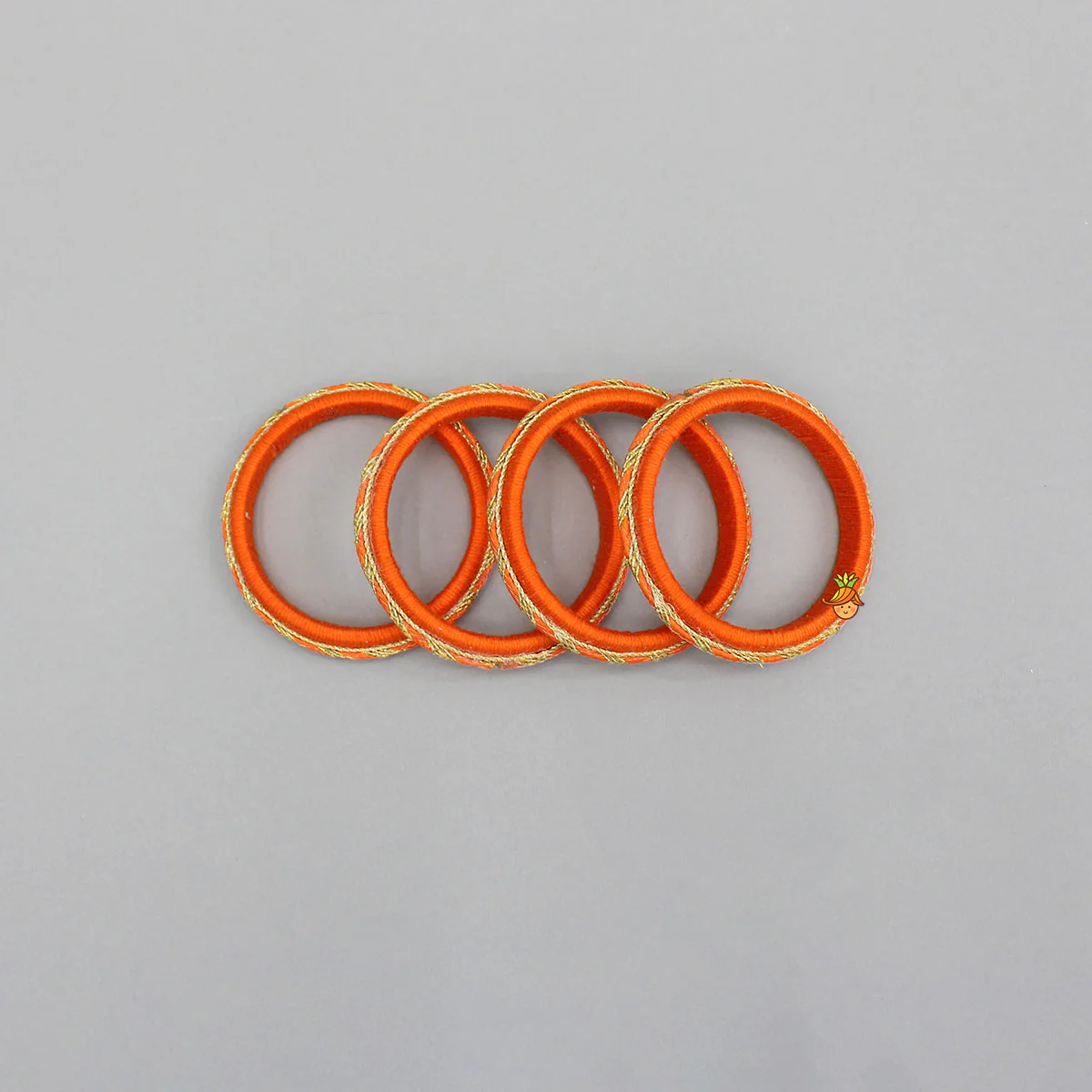 Beautiful Orange Thread Bangles - Image 3