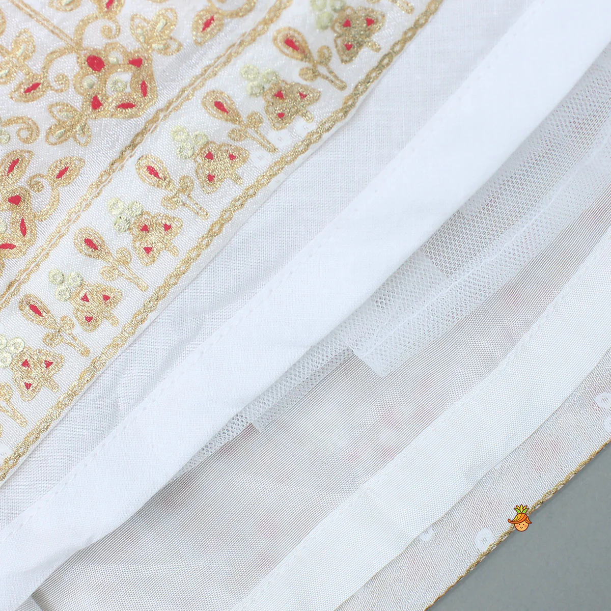 Beautiful Strappy Lace Detailed Top With Matching Lehenga And Dupatta - Image 7