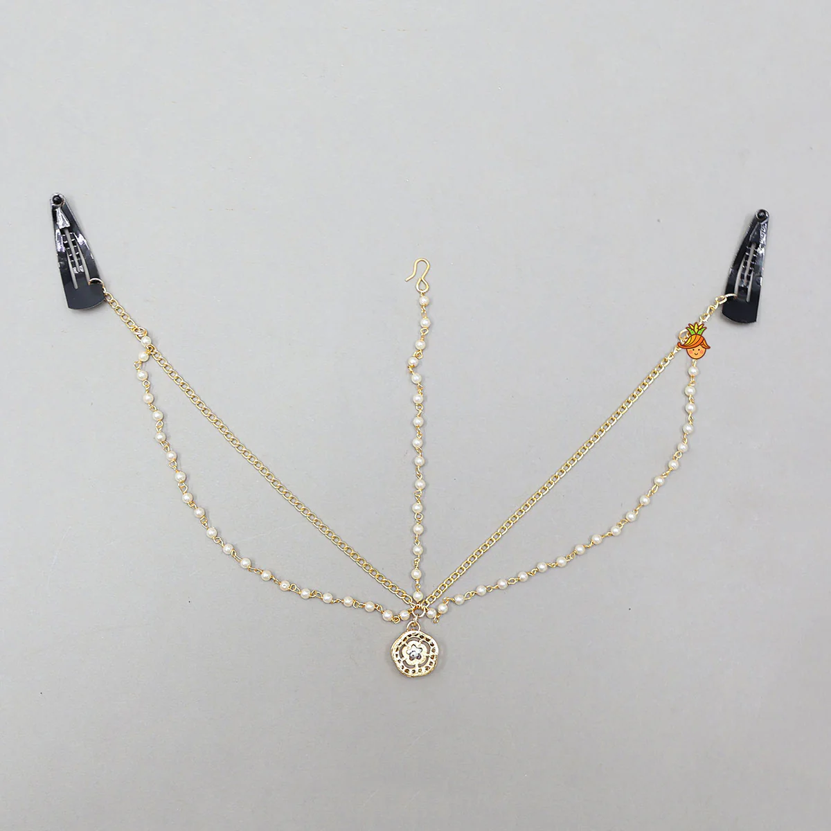 Beautiful Three-Layer Chain Maang Tikka - Image 2
