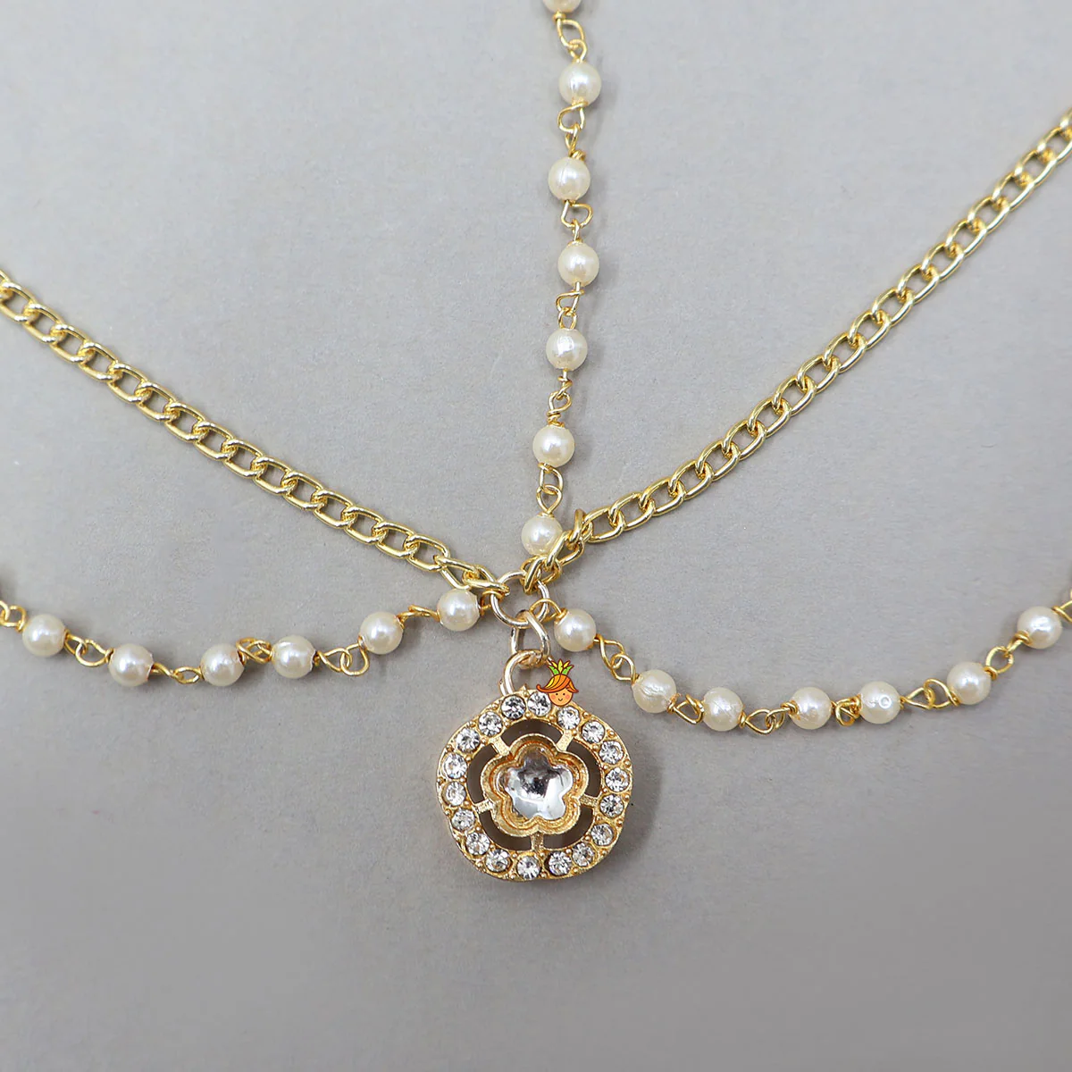 Beautiful Three-Layer Chain Maang Tikka - Image 3