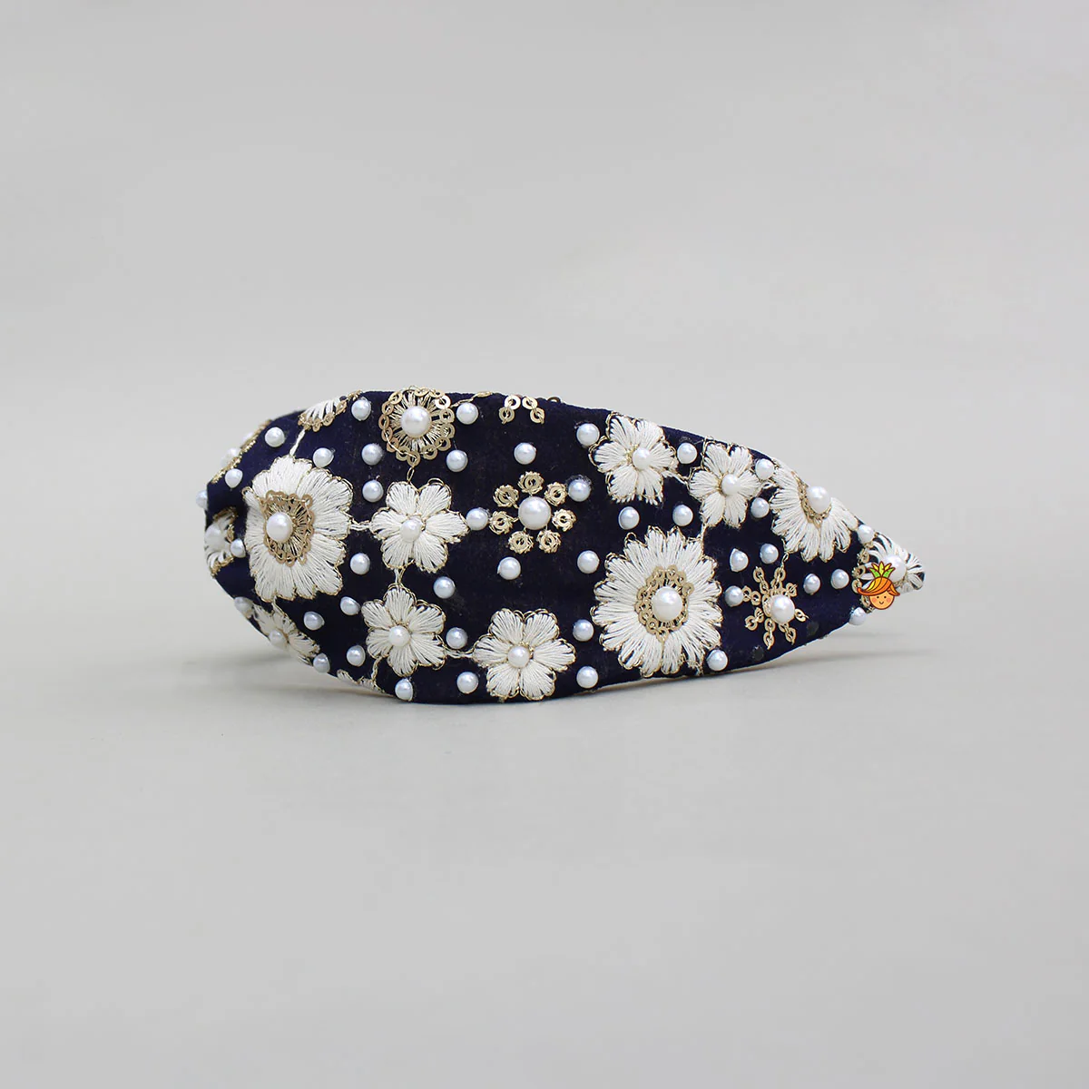 Beautifully Embroidered Blue Hair Band