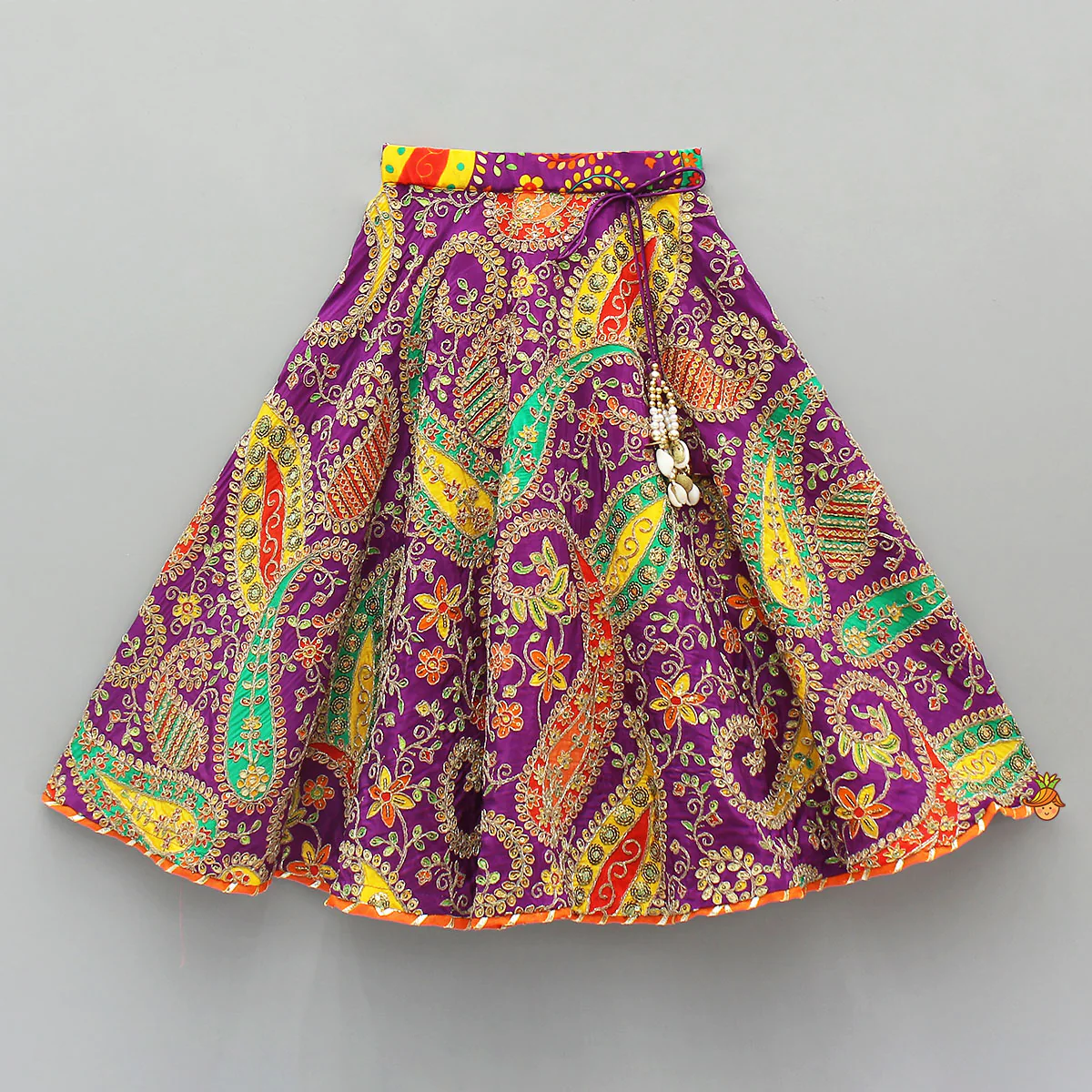 Beautifully Heavy Embroidered Strappy Top And Lehenga With Contrasting Dupatta - Image 5