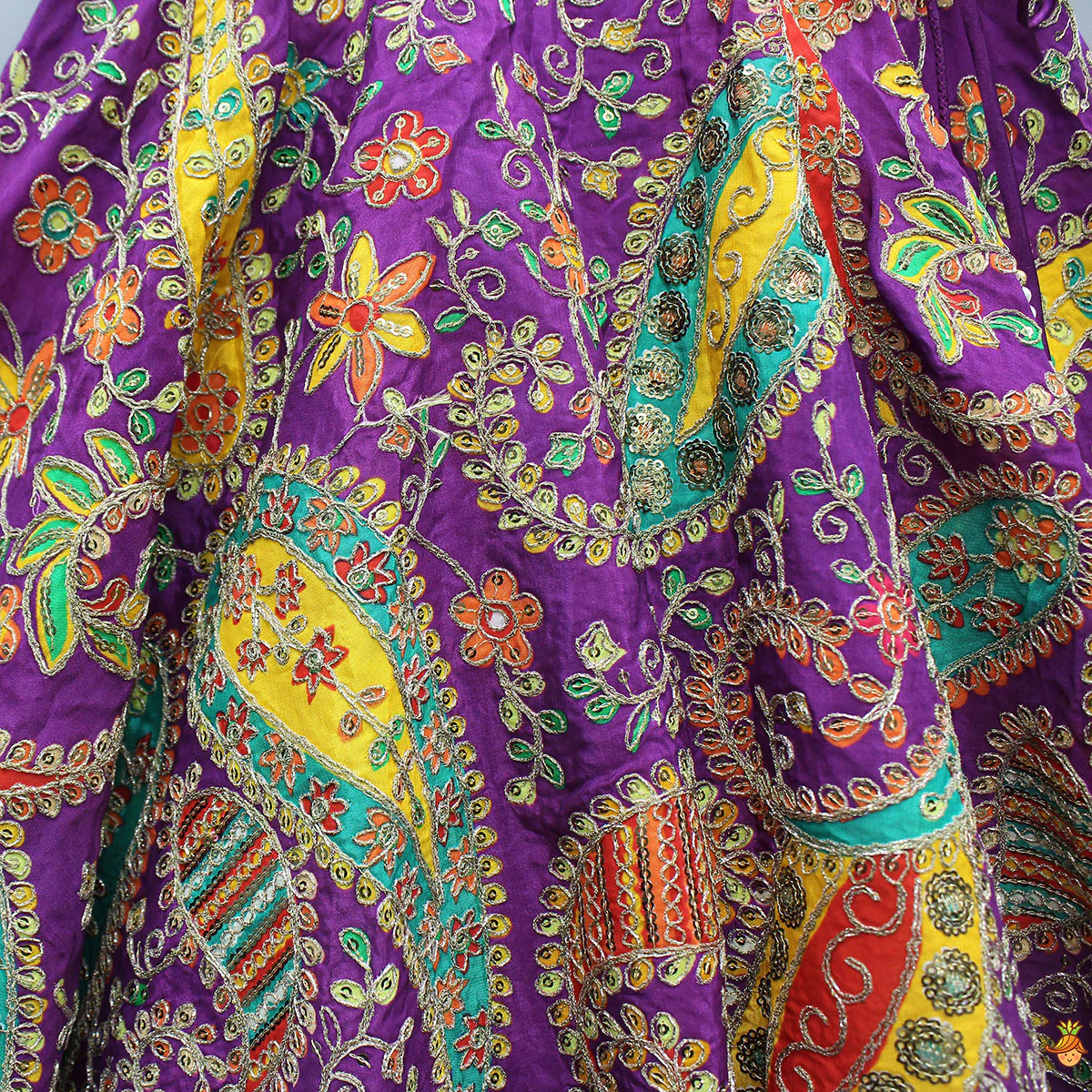 Beautifully Heavy Embroidered Strappy Top And Lehenga With Contrasting Dupatta - Image 9