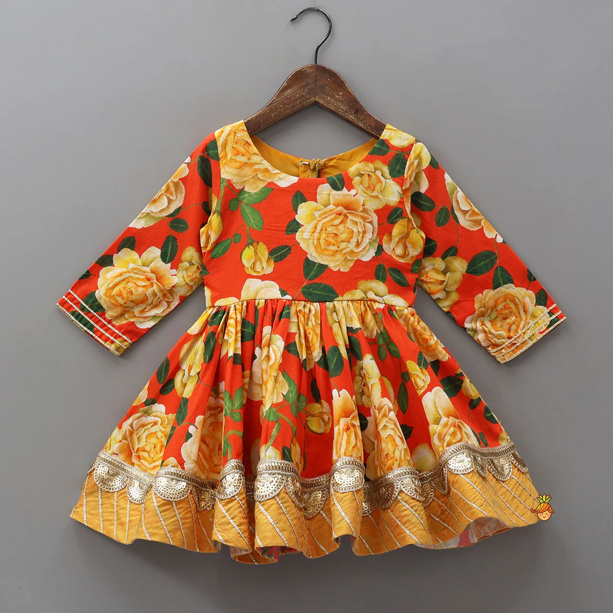 Beautifully Printed Kurti With Flared Palazzo And Matching Dupatta - Image 4