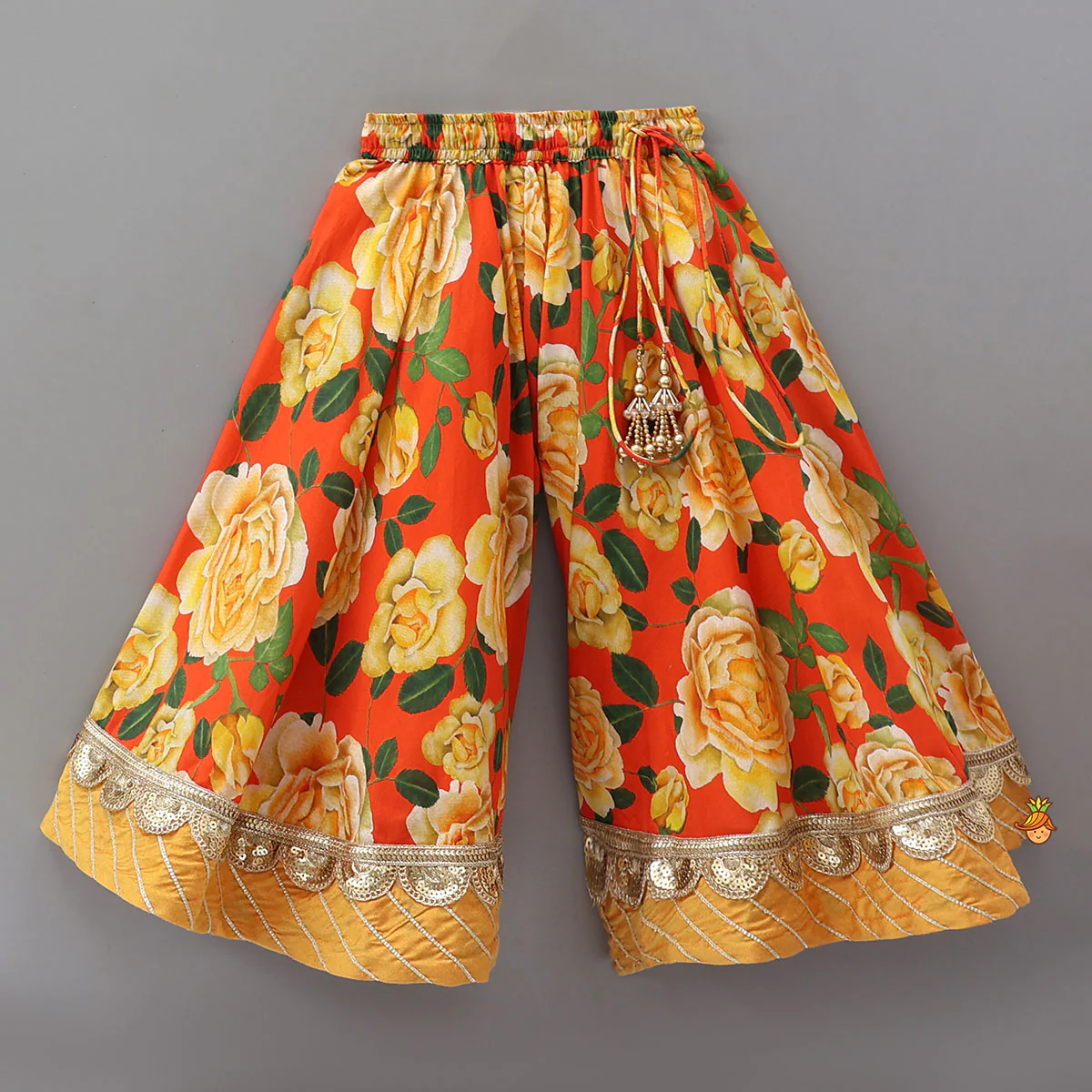 Beautifully Printed Kurti With Flared Palazzo And Matching Dupatta - Image 5