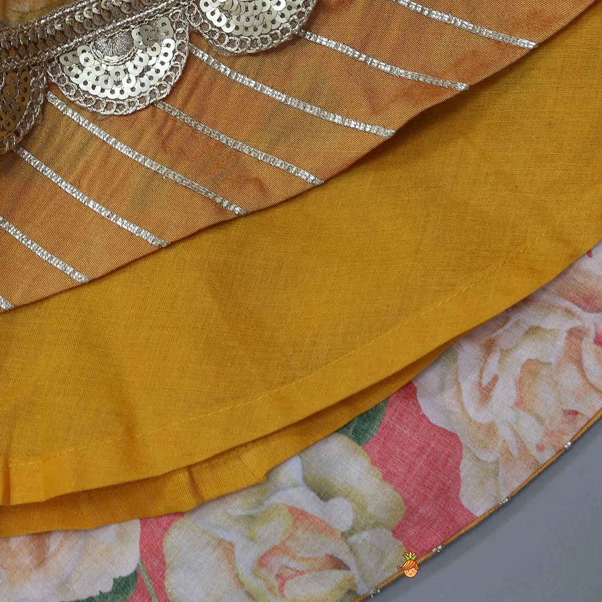 Beautifully Printed Kurti With Flared Palazzo And Matching Dupatta - Image 6