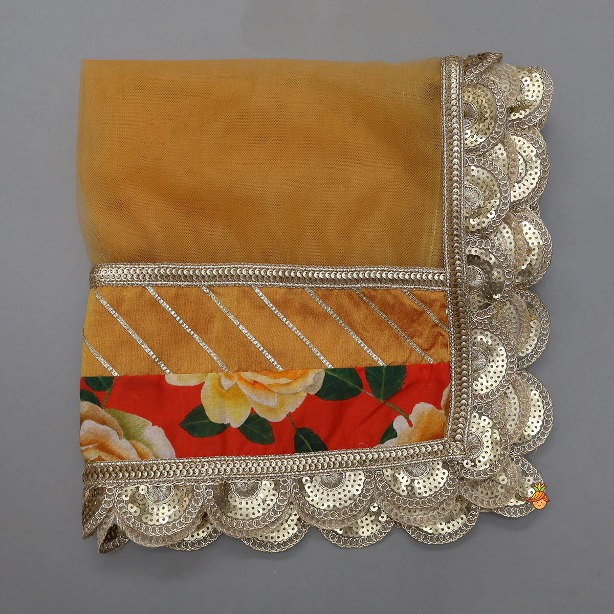 Beautifully Printed Kurti With Flared Palazzo And Matching Dupatta - Image 7