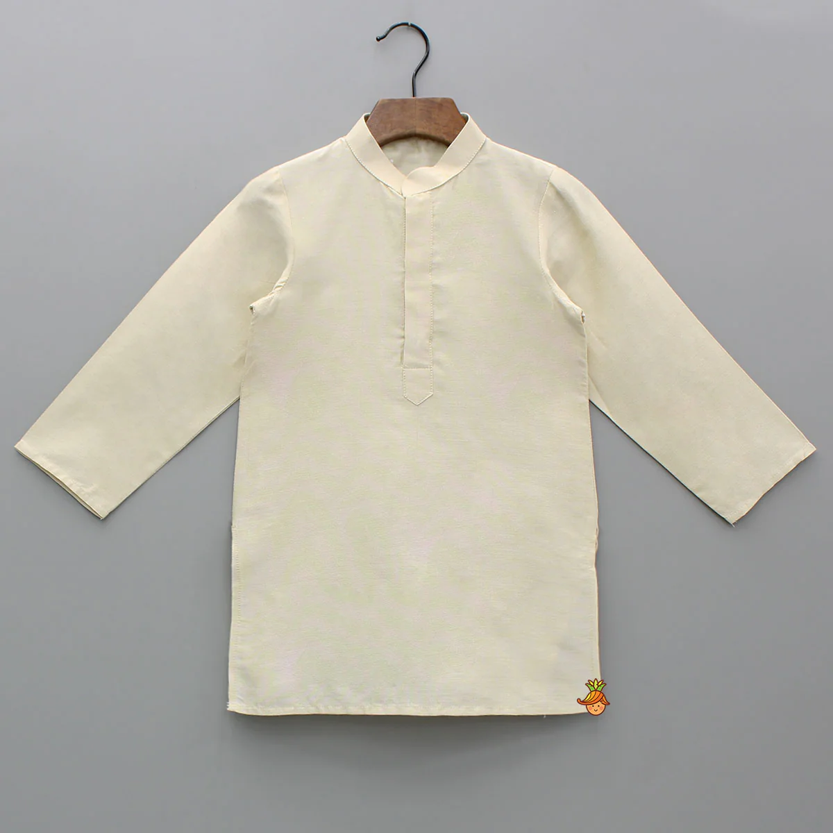 Beige Kurta With Embroidered Jacket And Pant - Image 4