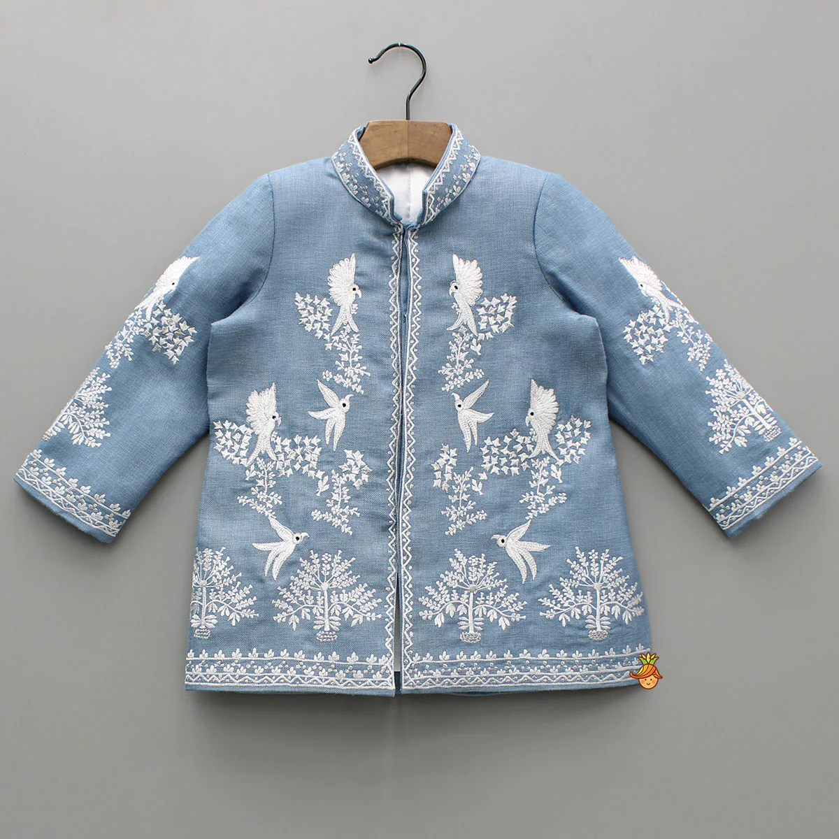 Bird Embroidered Sherwani And Pant - Image 3