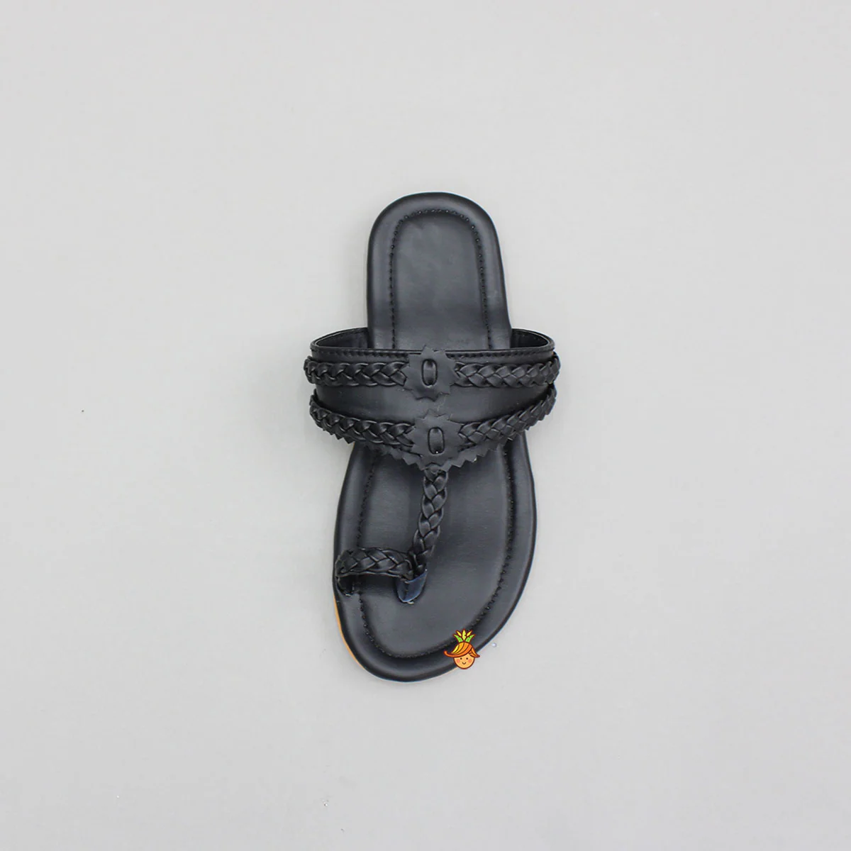 Black Braided Kolhapuri Flats - Image 4