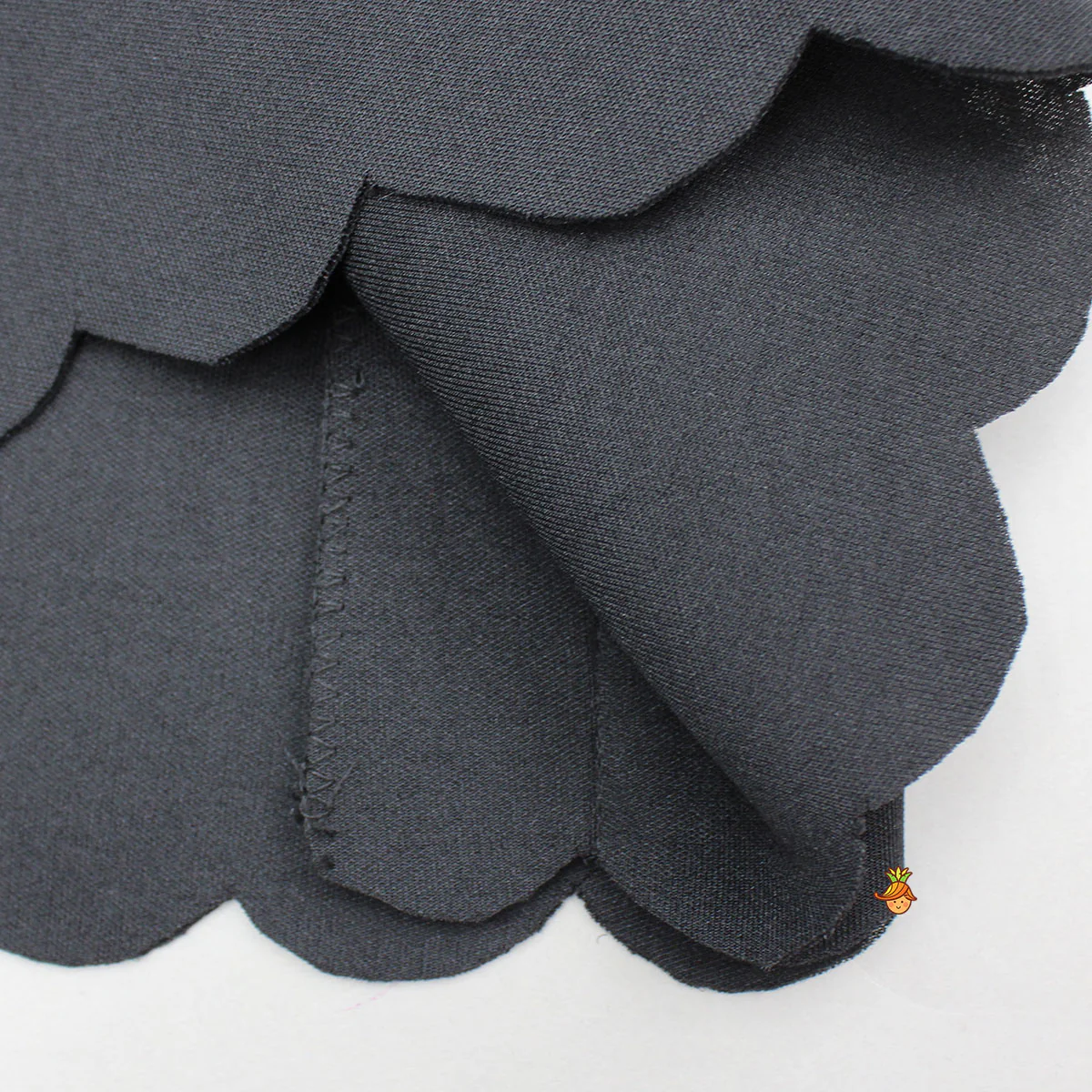 Black Flowers Adorned Net Panel Dress - Image 4