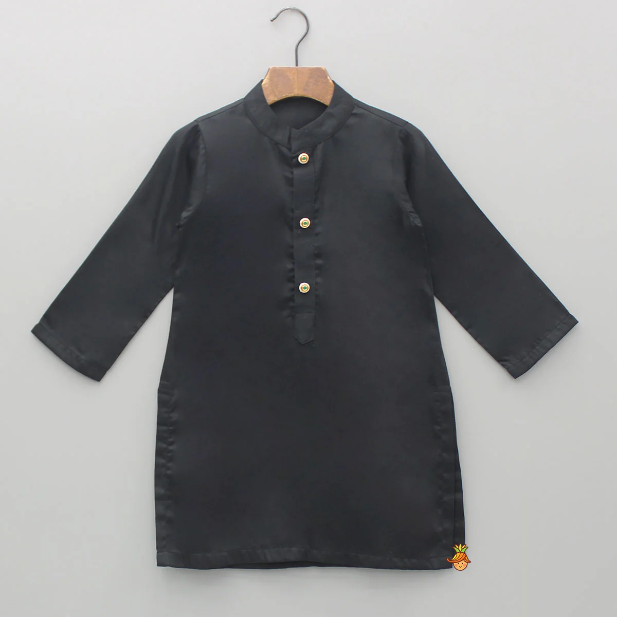 Black Kurta With Embroidered Jacket And Pyjama - Image 4