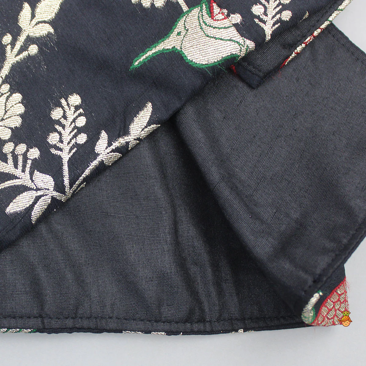 Black Kurta With Embroidered Jacket And Pyjama - Image 8