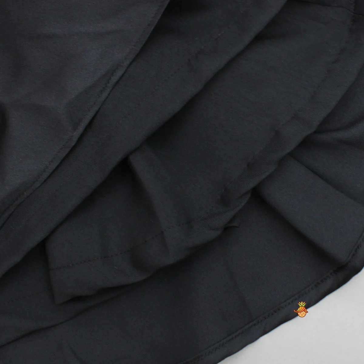 Black One Shoulder Top With Drape Style Skirt - Image 6