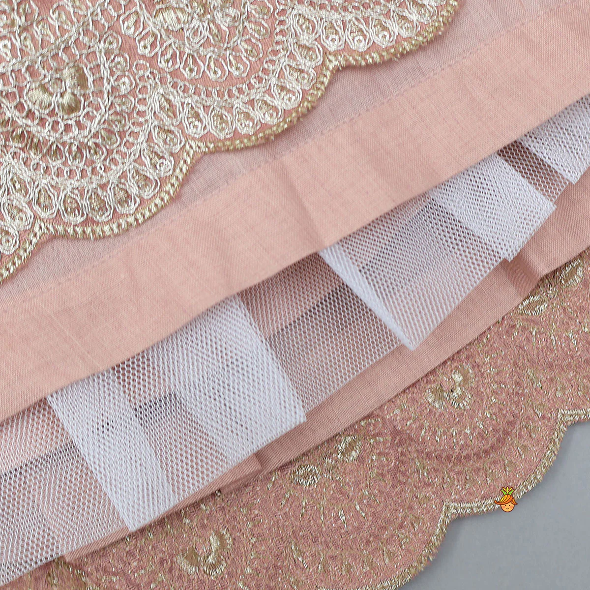 Blazer-Style Top And Scalloped Hem Lehenga - Image 6