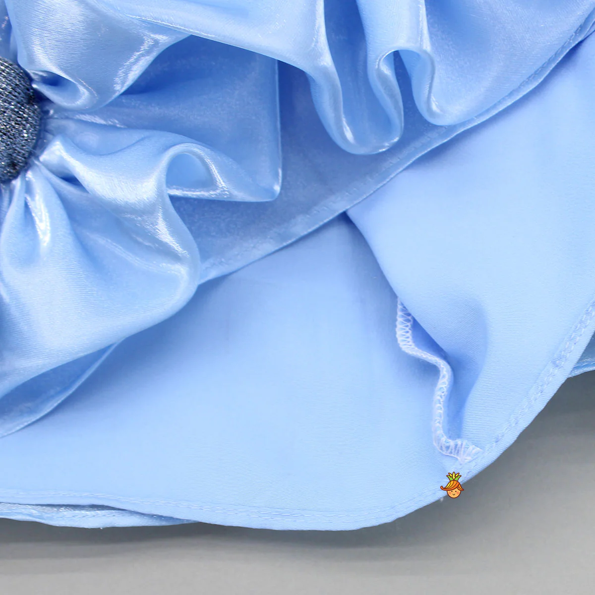 Blue Artificial Flowers Embellished Dress - Image 5