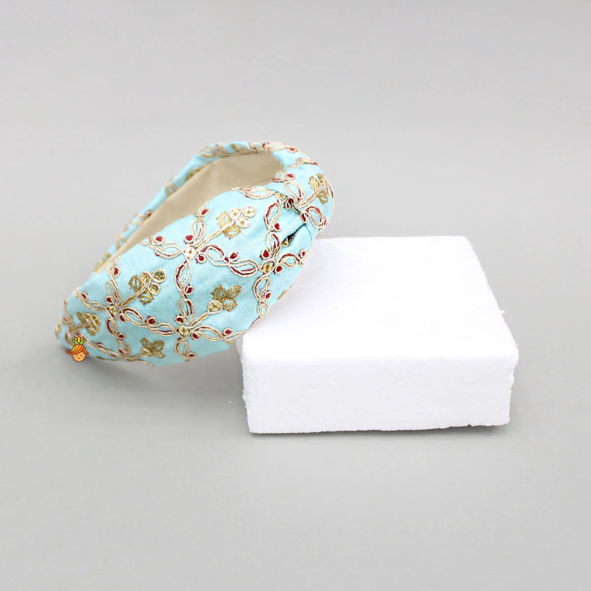 Blue Embroidered Hairband - Image 3