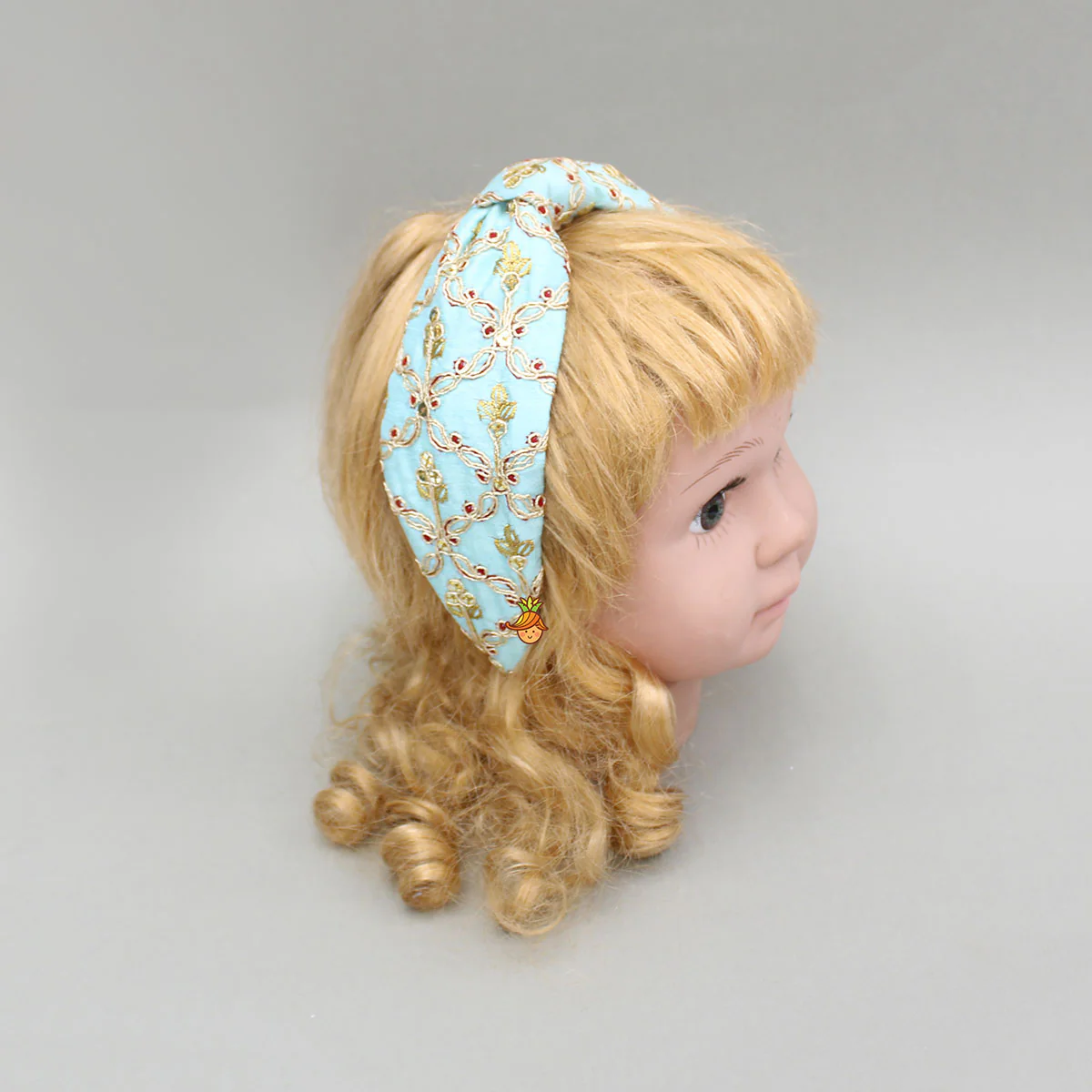 Blue Embroidered Hairband - Image 4